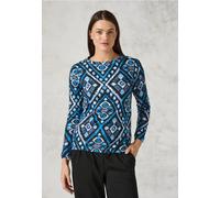 Cecil B322268 T-Shirt Moelleux à Manches Longues, Gris chiné chiné, M Femmes