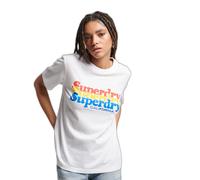 Superdry Vintage Scripted Infill Short Sleeve T-shirt Blanc 2XS Femme