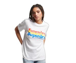 T-shirt molletonnÃ© femme Superdry molletonnÃ© Vintage Scripted Blanc 2XS