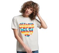 Superdry Vintage Scripted Infill Short Sleeve T-shirt Gris XS Femme