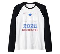 T-Shirt « Mom Proud of 2026 Graduate Class Senior 22 » Manche Raglan
