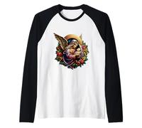 t-Shirt Mon Super-héros est Jésus, Chemise Foi Amour Dieu Manche Raglan