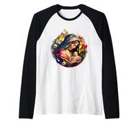 t-Shirt Mon Super-héros est Jésus, Chemise Foi Amour Dieu Manche Raglan