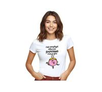 T-shirt - Monsieur Madame - Blanc - 100% coton bio - Manches courtes - Enfant XL