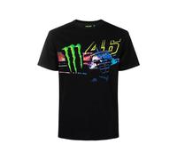 T-shirt Monster Energy VR46 Noir Homme - VR46 - Coupe droite - Manches courtes - Col arrondi S