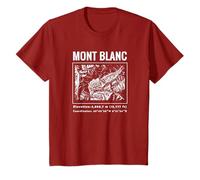 T-shirt Mont Blanc Carte France Alpes T-Shirt