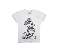 T-shirt motif croquis de mickey mouse coton disney blanc 12/13A