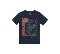T-shirt motif dark vador coton star wars bleu marine 7/8A