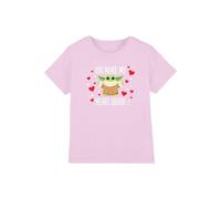 T-shirt motif grogu coton star wars you make my heart rose 7/8A