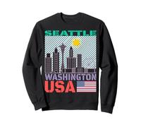T-Shirt Motif Paysage Urbain de l'État de Washington Sweatshirt