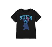 T-shirt motif pose classique coton noir 3/4A