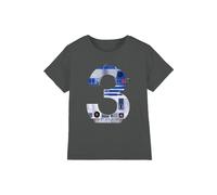 T-shirt motif r2-d2 coton star wars 3 charbon 7/8A