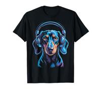T Shirt Motif Teckel Illustration Art Portrait Visage Teckel T-Shirt