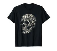 T-Shirt Motif tête de Mort - Bloom in Darkness T-Shirt Graphique avec Valeur