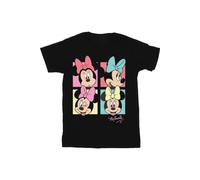 T-shirt motifs minnie mouse et nœud coton disney charbon 7/8A