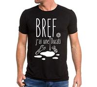 T-Shirt Moto Bref J'Ai Une Ducati Humour idée Cadeau Motard (Noir, M)