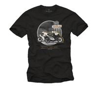 T-Shirt Moto Homme - Cafe Racer Tee Shirt Biker - Isle of Man TT noir S L