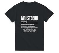 T shirt Moustachu Homme Qui Garde Toujours un Peu de Mousse pour Plus Tard | T shirt Rigolo Moustache - Idée Cadeau Originale Homme