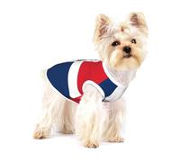 T-shirt moyen en coton pour chien/chat imprimé République dominicaine, gilet doux et respirant sans manches, vêtements pour chat, pour petite et moyenne taille