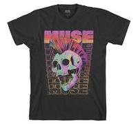 Muse Concepts T-shirt Mowhawk Skull Band Logo - Nouveau Officiel - Homme Noir XL