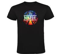 T-shirt Muse The Resistance Logo noir pour homme, 100 % coton, tailles S, M, L, XL, XXL manches courtes, Noir , S