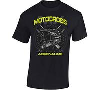 T-Shirt: MX Motocross Adrenaline/Moto/Tee-Shirt Biker/Dirtbike/Coureur/Ralley/Raceing/Enduro/Unisex/Motocycliste/Cadeau Moto (XL)