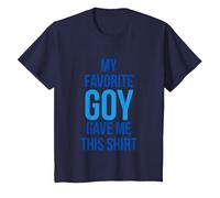 T-Shirt « My Favorite Goy Gave Me This » - Hanukkah T-Shirt, Enfant, Bleu Marine, 10 Ans
