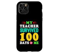 T-Shirt « My Teacher Survived 100 Days of Me 100 School Days » Coque pour iPhone 11 Pro