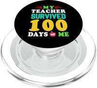T-Shirt « My Teacher Survived 100 Days of Me 100 School Days » PopSockets PopGrip pour MagSafe