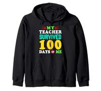 T-Shirt « My Teacher Survived 100 Days of Me 100 School Days » Sweat à Capuche