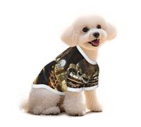 T-shirt mystère pour chien et chat avec motif train mystérieux - Respirant et doux - Taille M