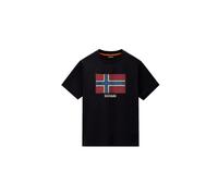 Napapijri Flag Tiki Short Sleeve T-shirt Noir M Homme