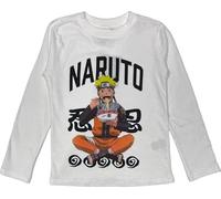 T-Shirt Naruto Manches Longues (FR/ES, Âge, 4 Ans, Taille Normale, T-Shirt Naruto Blanc)
