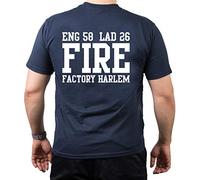 T-shirt Navy, New York City Fire Dept. Fire Factory Harlem (E-58/L-26), bleu, XL