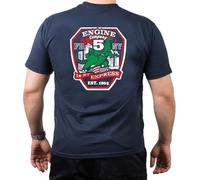 T-shirt Navy New York City Fire Dept. Godzilla 14th Street Express Manhattan (E-5)