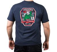 T-shirt Navy New York City Fire Dept. Godzilla 14th Street Express Manhattan (E-5), bleu, XL