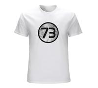 T-Shirt Navy Number 73 The Big Logo Bang TV Theory Vintage - Sheldon Nerd S-3Xl T-Shirt WhiteM