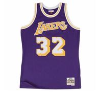 T-shirt NBA - MITCHELL & NESS - Magic Johnson - Homme - Bleu - Manches courtes S