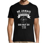 T-shirt - ne jamais sous-estimer un Sexagénaire - Noir - Coton - Manches courtes S