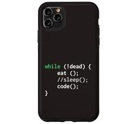 T-Shirt Nerd G vec Inscription « Eat Sleep Code Repeat While Loop Programmer » Coque pour iPhone 11 Pro Max