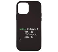 T-Shirt Nerd G vec Inscription « Eat Sleep Code Repeat While Loop Programmer » Coque pour iPhone 12 Mini