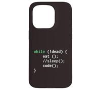 T-Shirt Nerd G vec Inscription « Eat Sleep Code Repeat While Loop Programmer » Coque pour iPhone 15 Pro