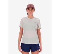 T-shirt New Balance Athletics à manches courtes gris clair pour femme - M
