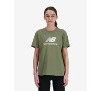 T-shirt New Balance Jersey Stacked Logo manche courte vert gris femme - XS