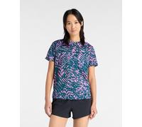 T-shirt New Balance London Marathon Edition Athletics manches courtes vert rose femme - L