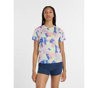 T-shirt New Balance NYC Marathon Athletics imprimé manches courtes bleu blanc rose femme - S