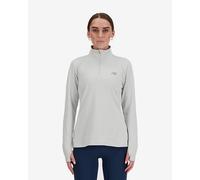 T-shirt New Balance Space Dye 1/4 Zip manche longue gris cendre femme - XS
