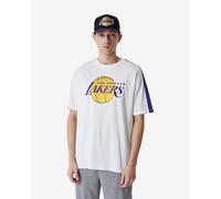 T-shirt New Era NBA Colour Block Los Angeles Lakers manche courte blanc lilas - L