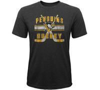T-shirt NHL Superstripe, graphisme de l'équipe des Pittsburgh Penguins devant, taille:152 L