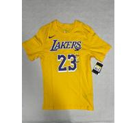 T-shirt Nike NBA Lakers LeBron James #23 Jaune Officiel Taille S Homme